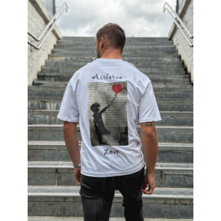 T-shirt "Airborne Love" - Blanc