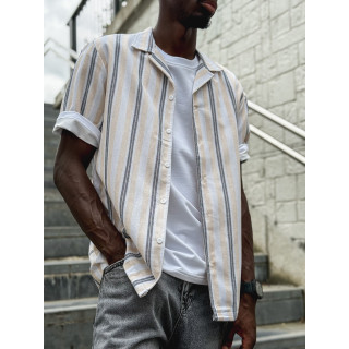 Chemise lignée Aymeric - Beige