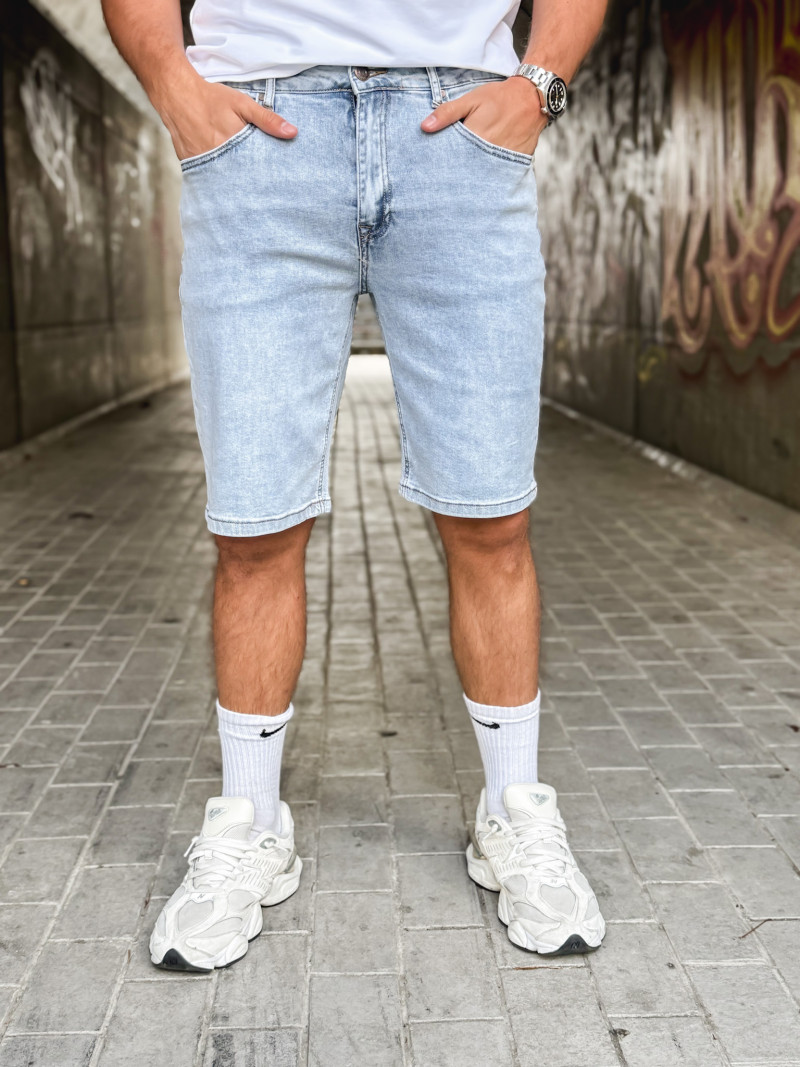 Short en jeans Salvo - Bleu