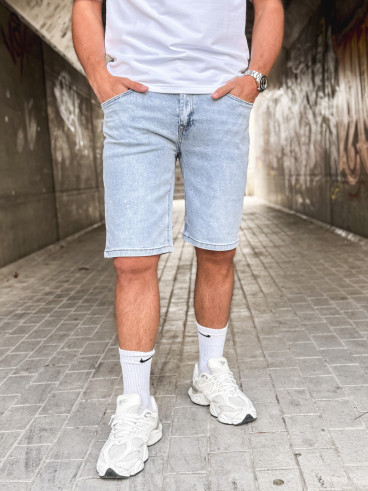 Short en jeans Salvo - Bleu