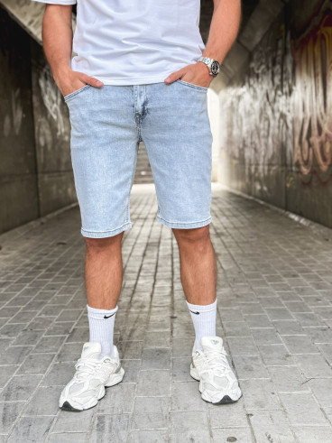 Short en jeans Salvo - Bleu