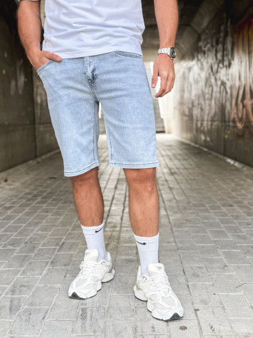 Short en jeans Salvo - Bleu