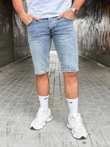 Short en jeans Lorenzo - Bleu