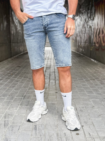 Short en jeans Lorenzo - Bleu
