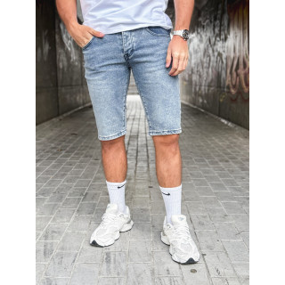 Short en jeans Lorenzo - Bleu