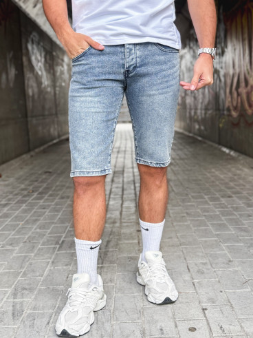 Short en jeans Lorenzo - Bleu