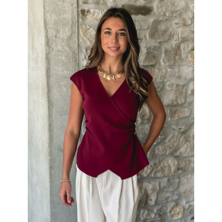 Blouse sans manches Aliénor - Bordeaux