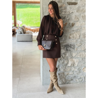 Robe Nerina - Chocolat