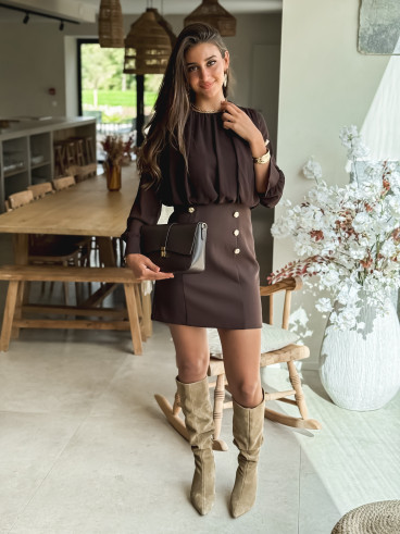 Robe Nerina - Chocolat