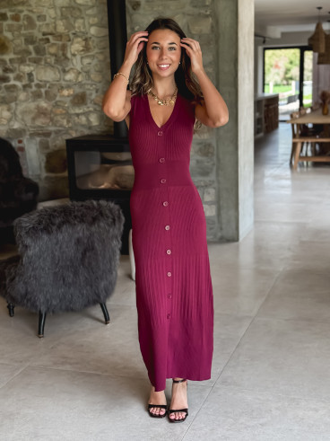 Robe longue Vaénna - Bordeaux