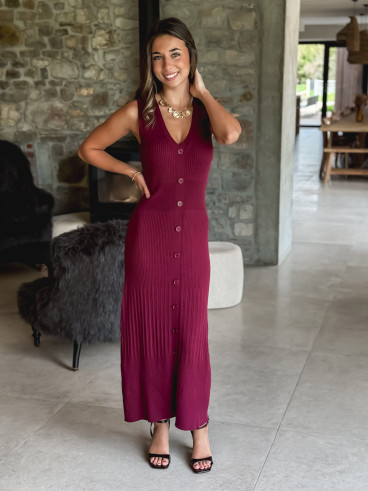 Robe longue Vaénna - Bordeaux