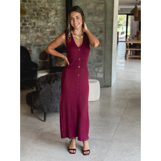 Robe longue Vaénna - Bordeaux