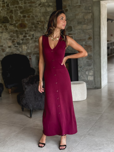 Robe longue Vaénna - Bordeaux