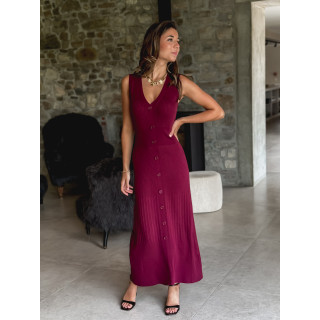 Robe longue Vaénna - Bordeaux