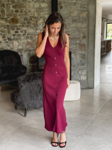 Robe longue Vaénna - Bordeaux