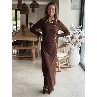 Robe longue Talésia - Chocolat