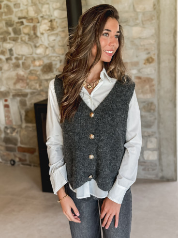 Gilet sans manches Malvina - Gris