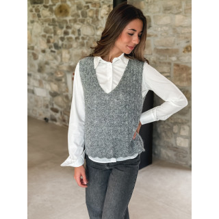 Pull Sans manches Evelyne - Gris