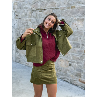 Veste en suédine Anaya - Kaki