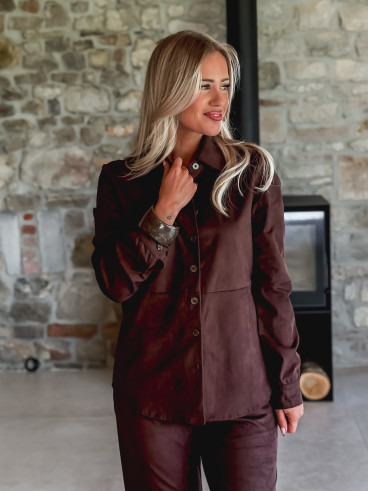Chemise en suédine Myrelle - Chocolat
