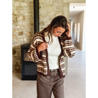 Gilet ligné Loriane - Chocolat