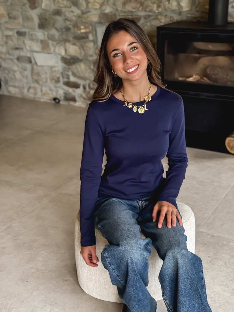 Blouse Celenya - Bleu marine
