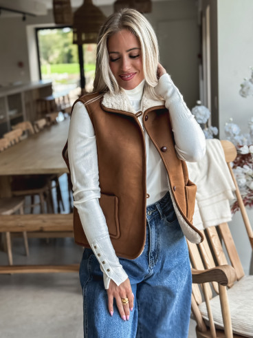 Veste en Suédine Laponie - Camel