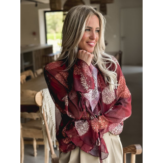 Blouse à motifs Mirel - Bordeaux