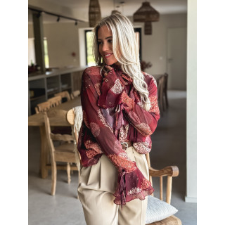 Blouse à motifs Mirel - Bordeaux