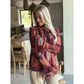 Blouse à motifs Mirel - Bordeaux