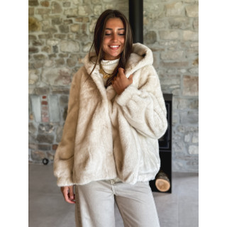 Manteau en fausse fourrure Icéa - Beige