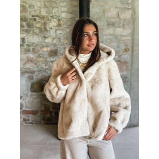 Manteau en fausse fourrure Icéa - Beige
