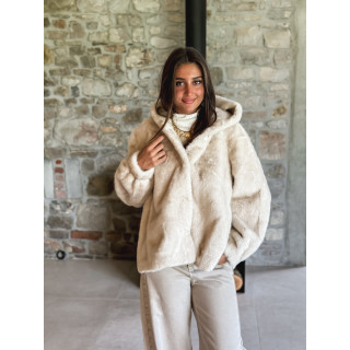 Manteau en fausse fourrure Icéa - Beige