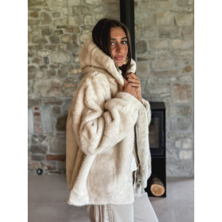 Manteau en fausse fourrure Icéa - Beige