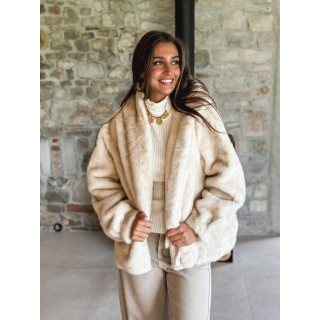 Manteau en fausse fourrure Icéa - Beige