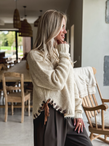 Pull Maëssa - Beige/Léopard
