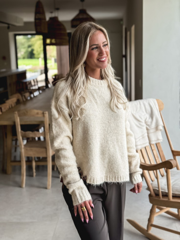 Pull Maëssa - Beige/Léopard