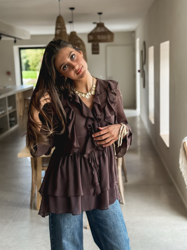 Blouse Nahla - Chocolat