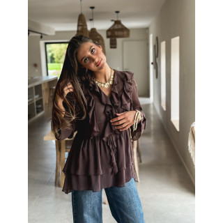 Blouse Nahla - Chocolat