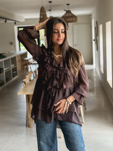 Blouse Nahla - Chocolat