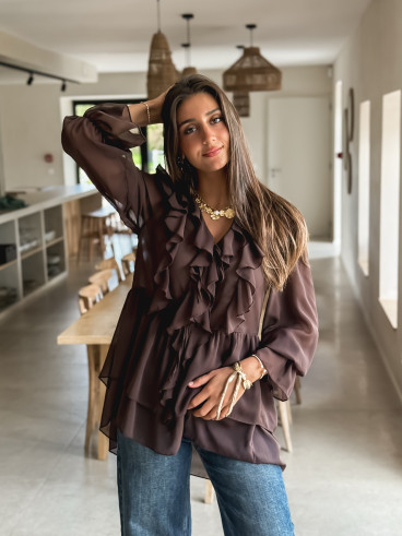 Blouse Nahla - Chocolat