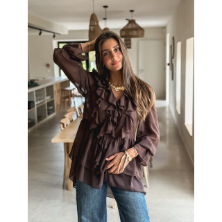 Blouse Nahla - Chocolat