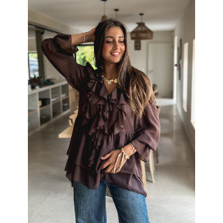 Blouse Nahla - Chocolat