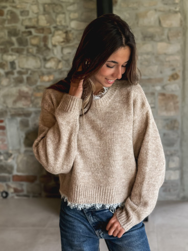 Pull Véllana - Beige fonce