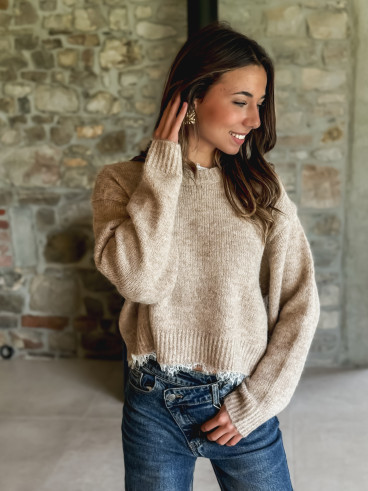 Pull Véllana - Beige fonce