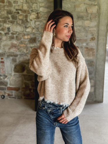Pull Véllana - Beige fonce