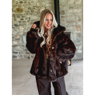 Manteau en fourrure Icéa - Chocolat