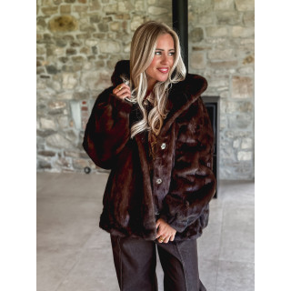 Manteau en fourrure Icéa - Chocolat