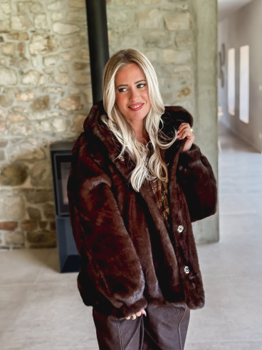 Manteau en fourrure Icéa - Chocolat