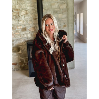 Manteau en fourrure Icéa - Chocolat